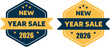 © HA - New Year Sale 2026 Badge Vector Set For Retail Promotions And Online Marketing Campaigns