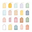 © Priyanut - Collection of Watercolor Gift Tags, Pastel Colors, Blank, Modern Design, Perfect for Crafts and Gifts