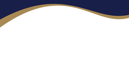 Wall Mural - Abstract blue and beige wave curve website, banner header on transparent background, web app divider header