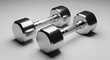 © Stock - Metal dumbbell mock-up in ultra realistic detail