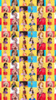 © Iván Moreno - Infinite mosaic of happy people talking to the mobile