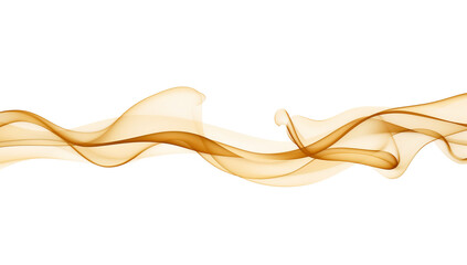 Wall Mural - ethereal amber wave gliding across an expansive space, a visualization of serene movement and