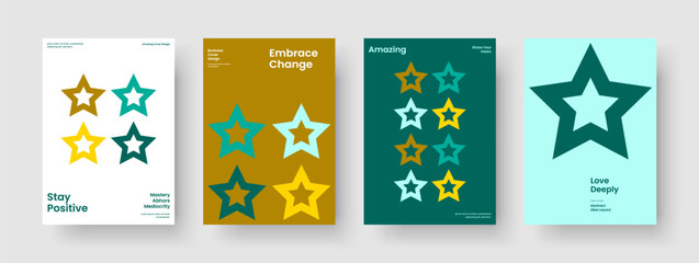 Wall Mural - geometric brochure template. creative report design. isolated business presentation layout. poster. 