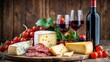 © NFTNexus - Delicious Combinations of Cheese, Salami, and Wine