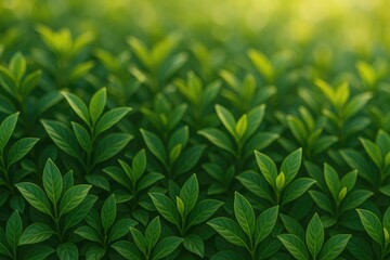 Wall Mural - Top view of vibrant summer greenery with leafy patterns suitable for design projects