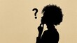 © Екатерина Канунников - Silhouette of a black woman with a question mark over her head
