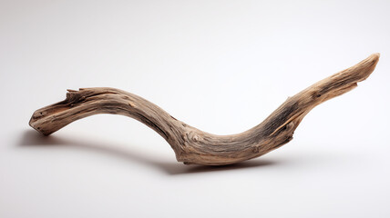 Driftwood on white background