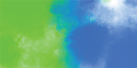 Wall Mural - Abstract watercolor background with green blue and white color splashes ideal for creative designs and textures