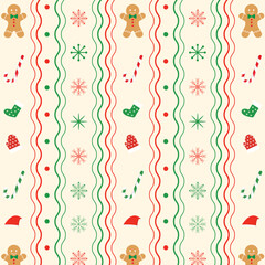 Wall Mural - Christmas seamless pattern.Seamless winter pattern isolated on background.Vector graphic illustration new year background wallpaper.