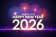 © Junaid - Happy New Year 2026 with Fireworks | Festive Greeting Card for Holiday Celebrations