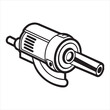 © Vector & Png stock - angle grinder power tool silhouette