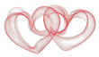 © Hazrat - Two intertwined red hearts forming an infinity symbol, isolated on transparent background