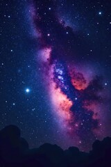 Wall Mural - Celestial Constellation Blazing A Night Sky Ablaze with Shimmering Stars, Cosmic Dust, and Nebulae, Perfect for Fantasy, Science Fiction, and Astronomy Projects