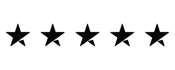 Five star rating icon vector illustration.