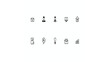 © AFContributor - Black communication icons including message, phone, email, profile, and location symbols for business, contact, and user interface design.