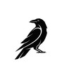 © Kucing - Crow silhouette illustration black bird design