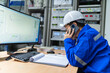 © reewungjunerr - Engineer working at control room,Manager control system,Technician man monitoring program from a lot of monitor