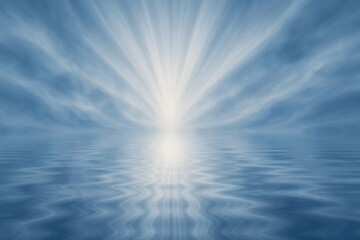 Wall Mural - A Symphony of Blue Hues and Waves