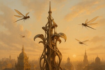 Wall Mural - a symphony of surrealism and steampunk