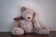 © RTEKA - Pluszowy miś siedzący na półce