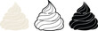 © Imran - Whipped cream swirl vector icon dessert topping illustration