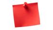 © Sorif Ahmed - Red sticky note pinned with a red pushpin, isolated on transparent background
