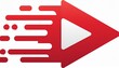© Michael - fast forward arrow logo design red white play button
