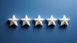 © Dee - Five star review rating on blue background