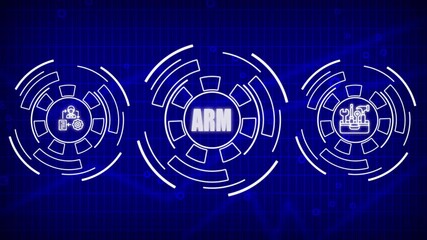 Project management concept animation. Business, Technology, Interne, Business, modern technology blue background 4k video .