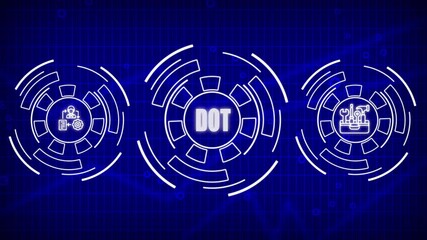 Project management concept animation. Business, Technology, Interne, Business, modern technology blue background 4k video .