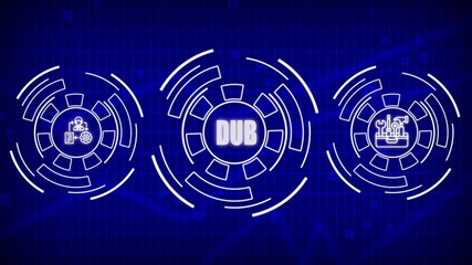 Project management concept animation. Business, Technology, Interne, Business, modern technology blue background 4k video .