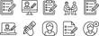 © patakhan - Set of outline icons representing human resources and recruitment process