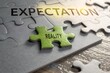 © Noor - expectation vs reality puzzle concept