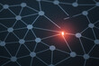 © newlifestock - Power outage concept with network connection disruption symbolized by glowing broken link on dark background