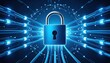 © Nopadon - A glowing padlock amid blue fiber-optic lines, symbolizing secure networks, data protection, and encryption.