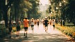© Ukii - Blurred park runners