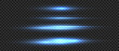 © elena_garder - Bright blue horizontal light explosion with glowing neon lines and flare effect on dark background perfect for energy design speed motion or digital graphics.