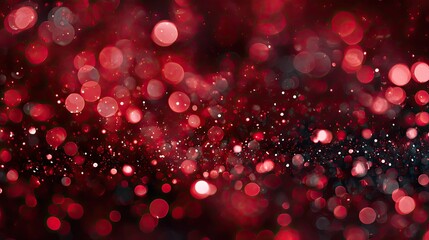 Abstract bokeh background in deep red and black