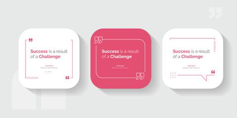 set bubble testimonial banner, quote, infographic. social media post template designs for quotes. em