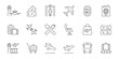© Toxa2x2 - Airport And Air Travel Line Icon Set. Aviation, Security, And Passenger Experience Outline Symbol. Airplane, Luggage, Passport And Boarding Icons. Editable Stroke. Isolated Vector Illustration