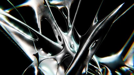 Design of Abstract chrometype futuristic y2k looping design element Background
