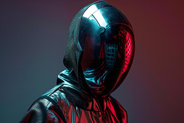 Wall Mural - Photo of cosmonaut in a protective spacesuit made generative AI technology