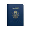 © Sazid - Blue passport with official emblem isolated on transparent background