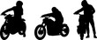 © zolotons - motorcyclist silhouette vector