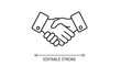 © Sameer Talib - Handshake icon isolated on white background, symbolizing agreement and partnership