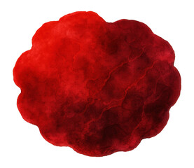 Wall Mural - red abstract watercolor blob with grunge texture and marble style.