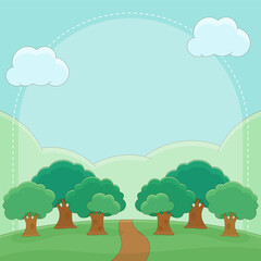green summer nature frame 1