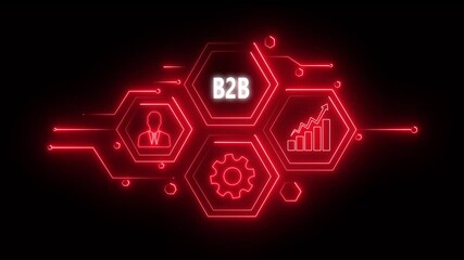 Abstract neon Hud knowledge ability business gear icon Glowing neon line concept. Glowing 