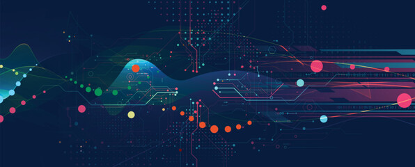 Template for abstract high technology and science background