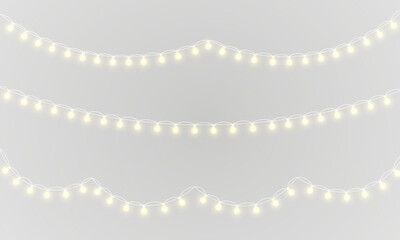 Wall Mural - png christmas string with shiny glow and horizontal motif perfect for carnival or festive decoration